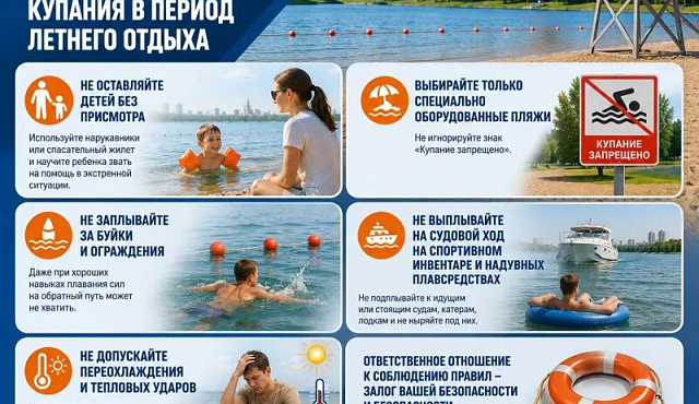 МЧС Москвы: правила безопасного купания в период летнего отдыха